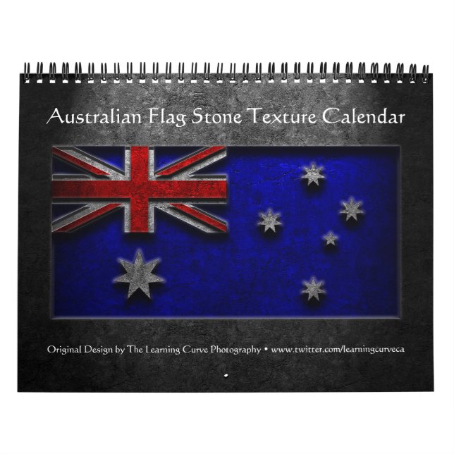 Australiska Flagga Stone Struktur Kalender (Omslag)
