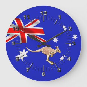 Australiska flagga stor klocka