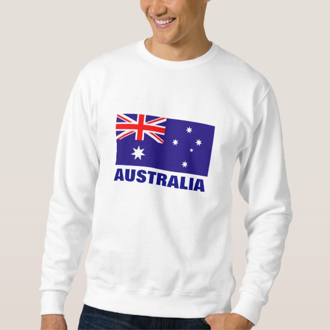 Australiska flagga sweatshirts | Skjortor av Långä Långärmad Tröja (Framsida)