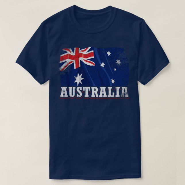 Australiska Flagga T Shirt (Design framsida)