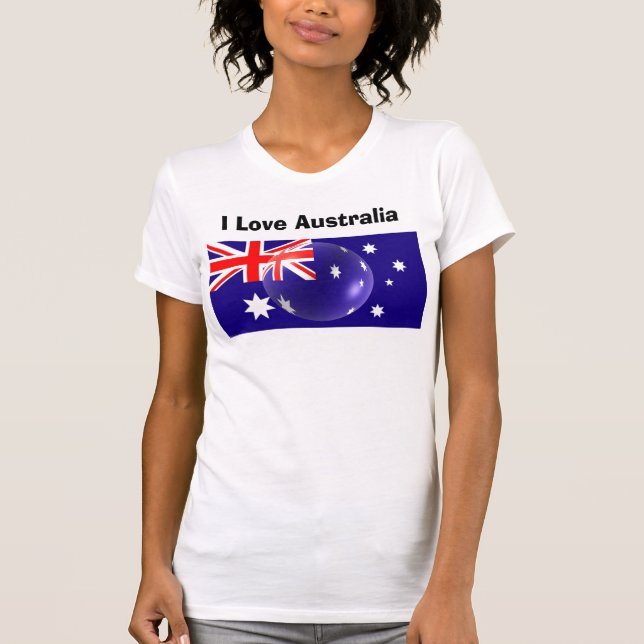 Australiska Flagga Tee Shirt (Framsida)