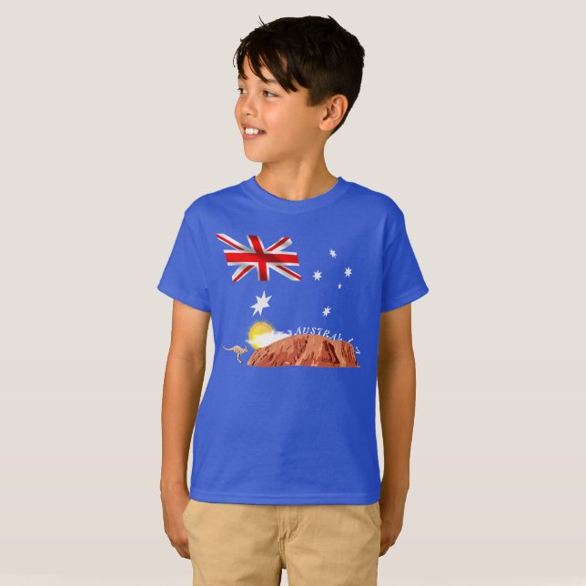 Australiska flagga tee shirt (Hel framsida)