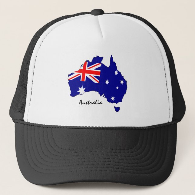 Australiska hatt, patriotisk, Karta, australiska F Keps (Framsida)