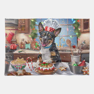 Australiska Helgdag Cattle Baking Festive jul Kökshandduk