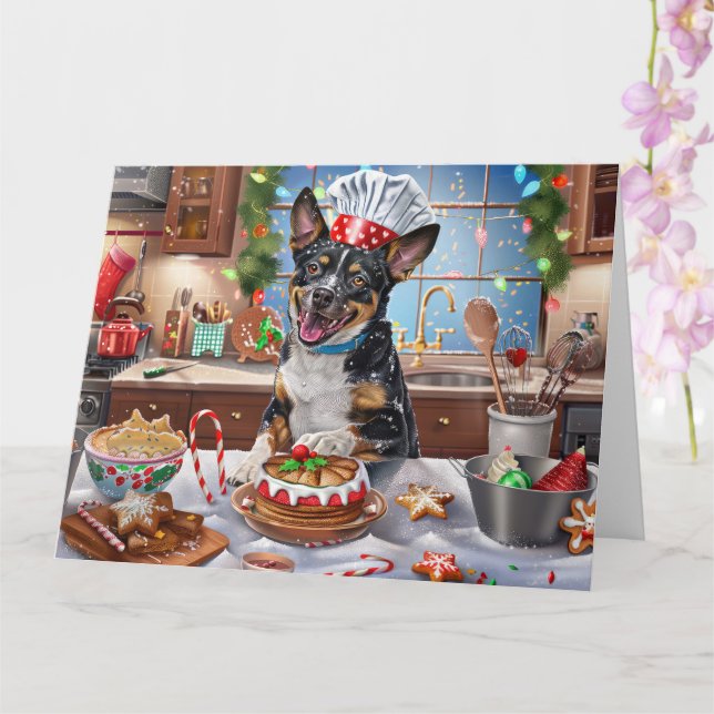 Australiska Helgdag Cattle Baking Festive jul Kort (Orkide)