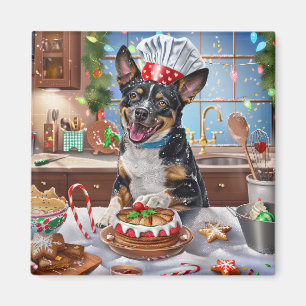Australiska Helgdag Cattle Baking Festive jul Magnet