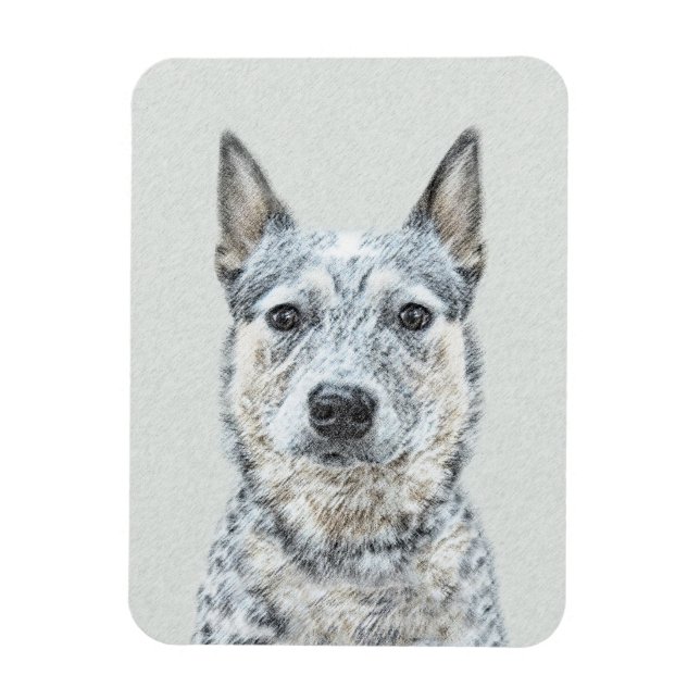 Australiska Hund Cattle Painting - Cute Original A Magnet (Vertikal)