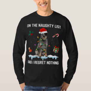 Australiska Hund Naughty List och jag beklagar T Shirt