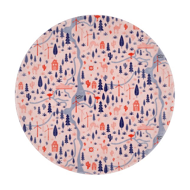 Australiska ikoner, sömlös dekorativ mönster. (Framsidan)