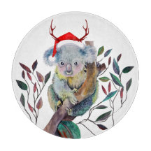 Australiska Juldagen Koala Santa Hat Red Grönt
