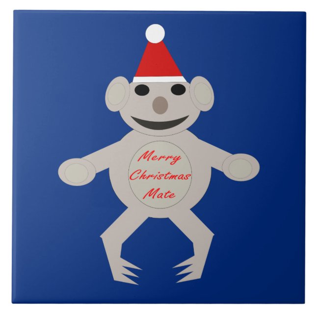 Australiska julen Koala Bear Tile Kakelplatta (Framsidan)