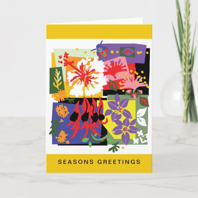 Australiska julen - Native WILDFLOWERS - Helgkort (Framsida)