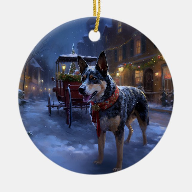 Australiska julhelgen i Cattle Julgransprydnad Keramik (Framsidan)