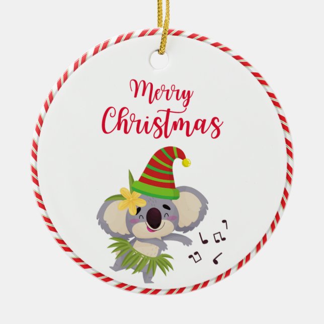 Australiska julklappen Dancing Koala Ornament (Framsidan)