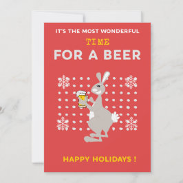 Australiska julkort Kangaroo Beer Funny