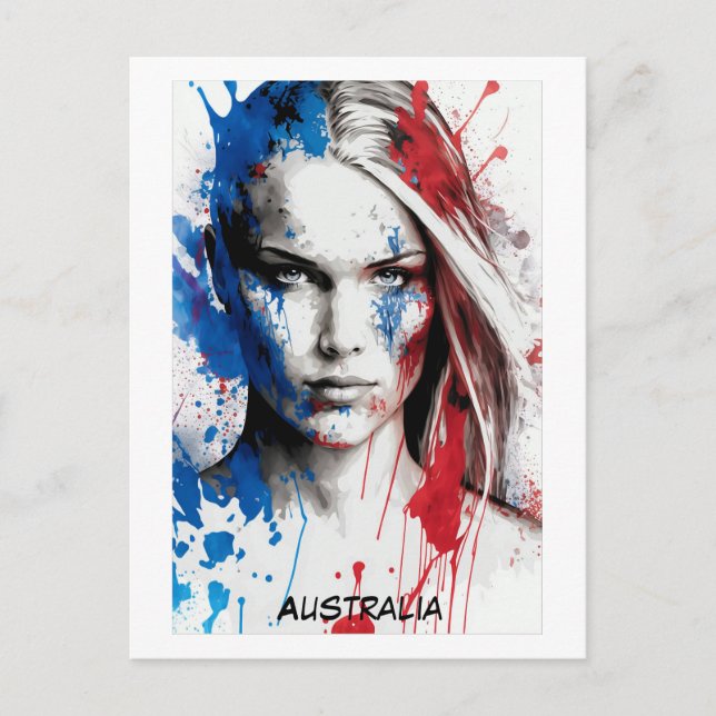 Australiska kvinnor i Abstrakten Vykort (Framsida)