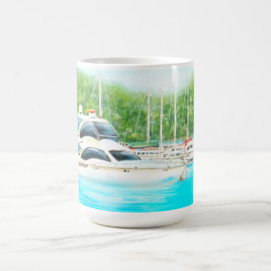 Australiska målningsmodeller Yacht Boats Kaffemugg