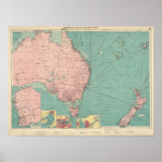 Australiska, Nya Zeelands hamnar Poster (Framsidan)