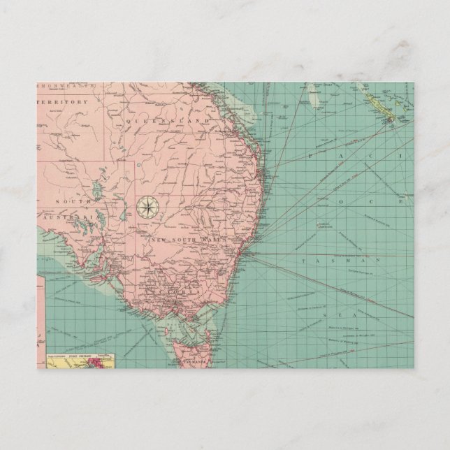 Australiska, Nya Zeelands hamnar Vykort (Framsida)