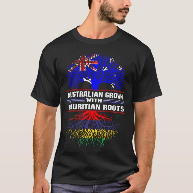 Australiska odlade med mauritiska rötter t shirt (Framsida)