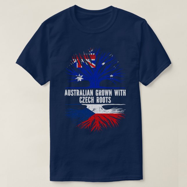 Australiska odlingar med tjeckiska rötter Australi T Shirt (Design framsida)