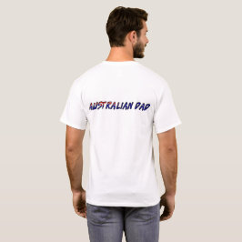 Australiska Pappa Australien Flagga Typografi T-shirt