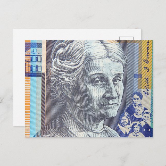 Australiska penningdollar vykort (Fram/baksida)