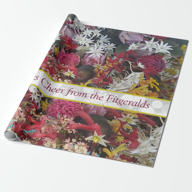 Australiska prydnadsmonogrammet presentpapper (Utrullad)