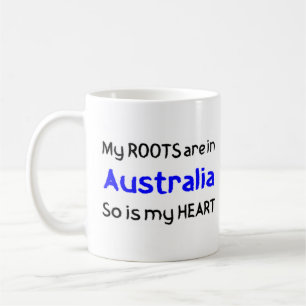 australiska rötter kaffemugg