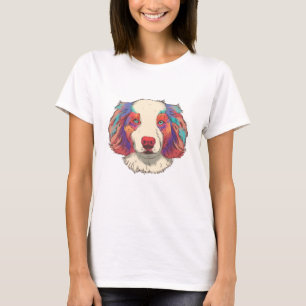 Australiska Sheperd Hund hund sällskapsdjur portr T Shirt