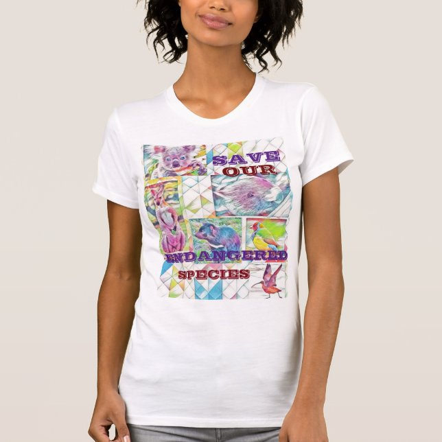 Australiska utrotningshotade arter T-Shirt (Framsida)