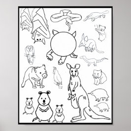 Australiska utrotningshotade djur, Poster