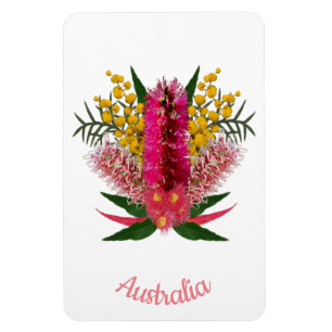 Australiska Vilden Flowers Magnet