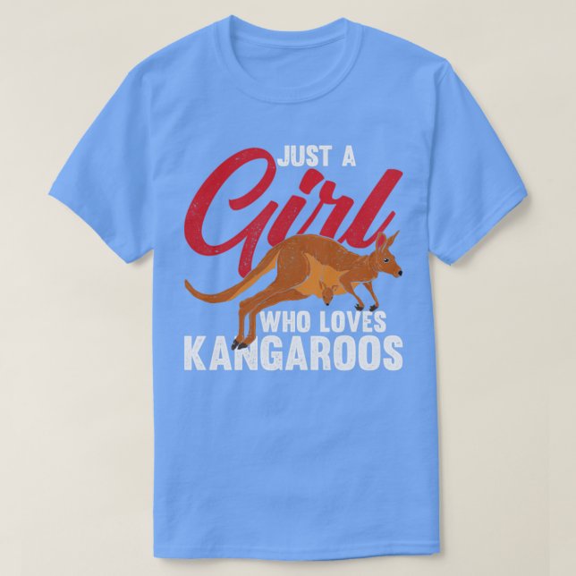 Australiskt djur, bara en flicka som Kärlek Kangar T Shirt (Design framsida)