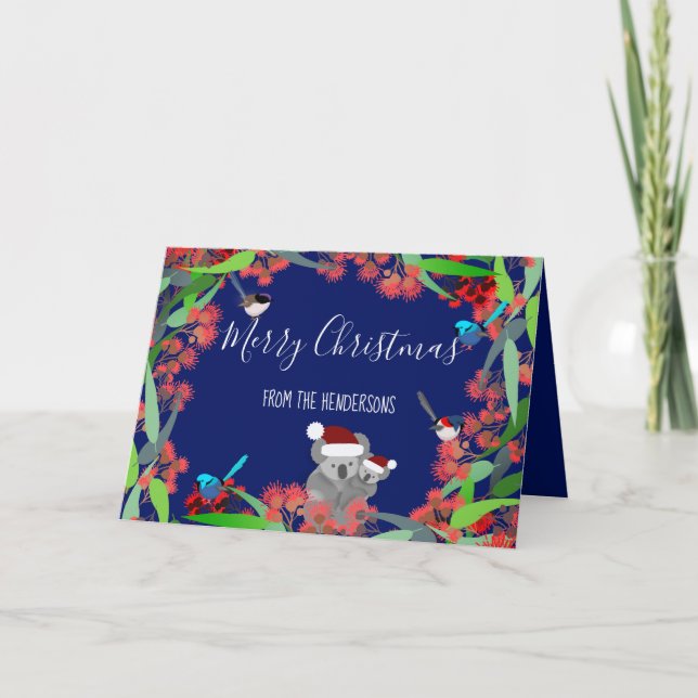Australiskt julfoto kort (Framsida)