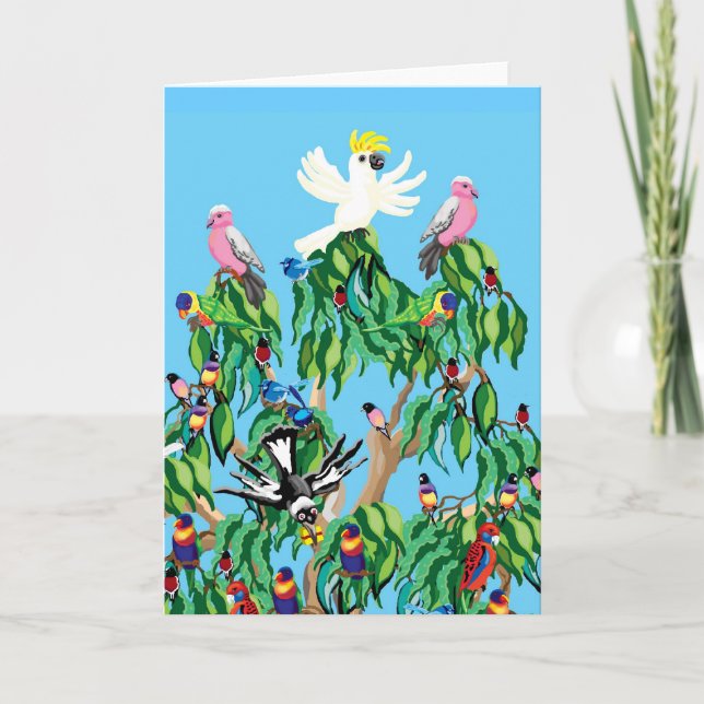 Australiskt Julgran-kort Helgkort (Framsida)