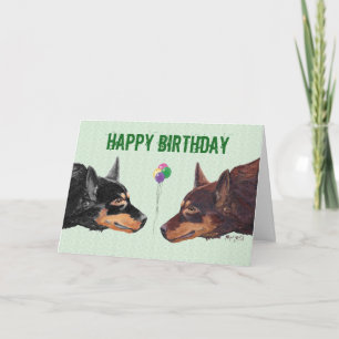 Australiskt Kelpie Grattis på födelsedagen-kort Kort