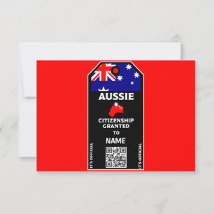 Australiskt medborgarskap Party Grattis Po Tack Kort