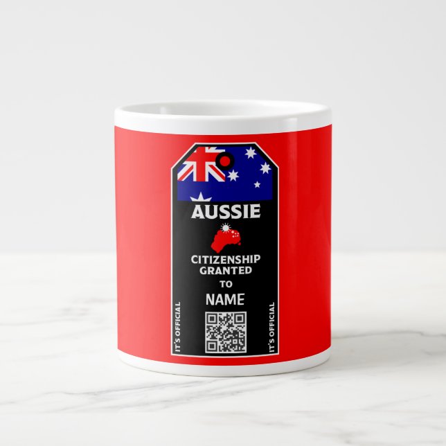 Australiskt medborgarskap Party Grattisar Jumbo Mugg (Framsidan)