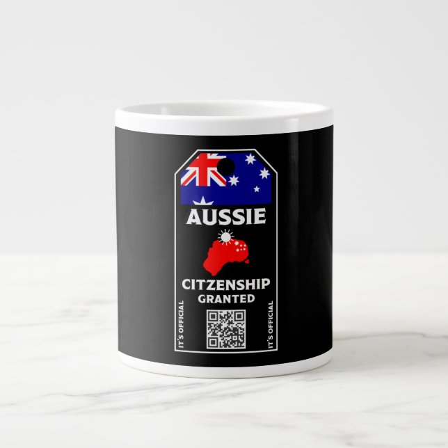 Australiskt medborgarskap Party Grattiss Gift Jumbo Mugg (Framsidan)