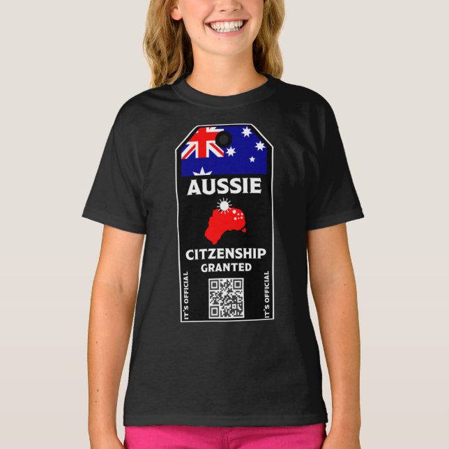 Australiskt medborgarskap Party Grattiss T-S T Shirt (Framsida)