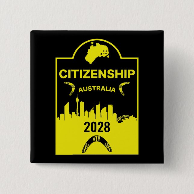 Australiskt medborgarskapsgåft knapp (Framsida)