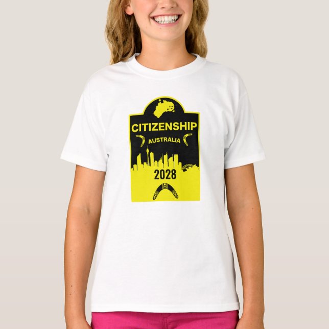 Australiskt medborgarskapsgåft t shirt (Framsida)