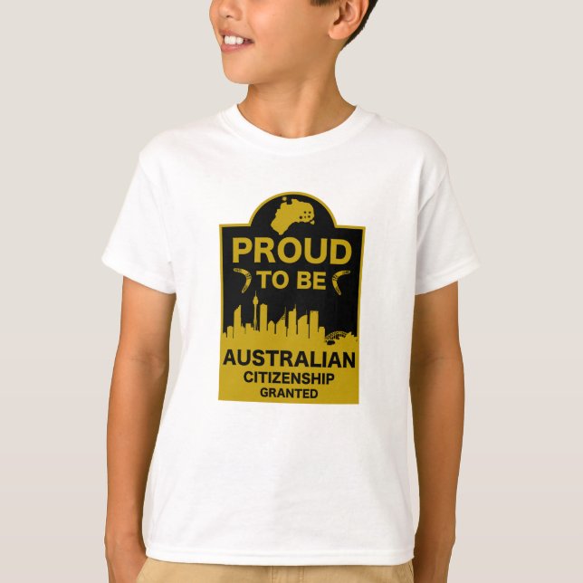 Australiskt medborgarskapsgåft t shirt (Framsida)