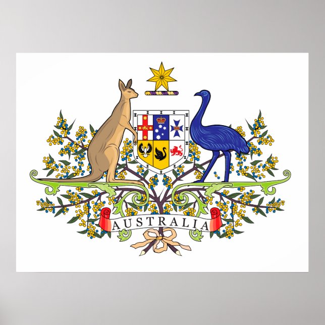 Australiskt nationellt emblem poster (Framsidan)