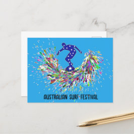 Australiskt postkort för Surfa Festival Helg Vykort