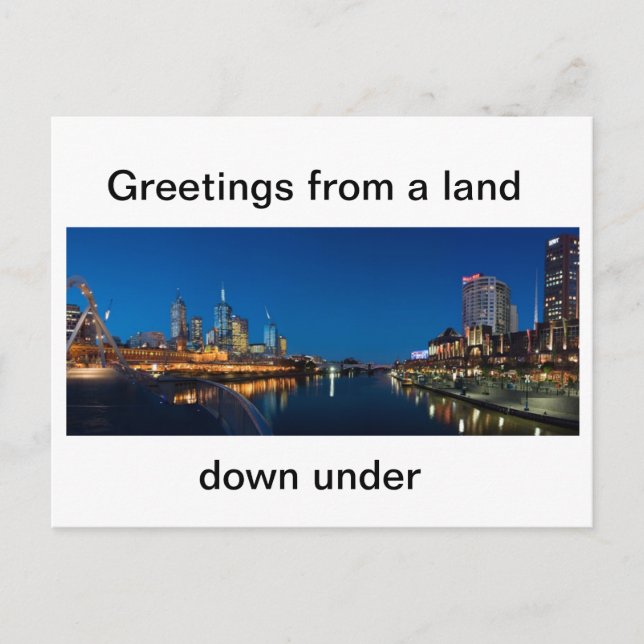 Australiskt postkort Melbourne City Vykort (Framsida)