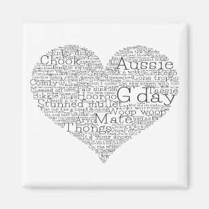 Australiskt slang-hjärta magnet