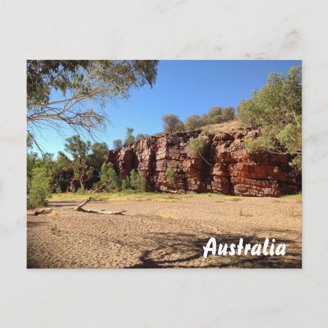 Australiskt vykort - Trephina Gorge (Framsida)