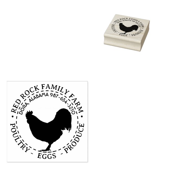 Australorp Chicken Tupp Poultry Eggs Business Stämpel (Stämplad)